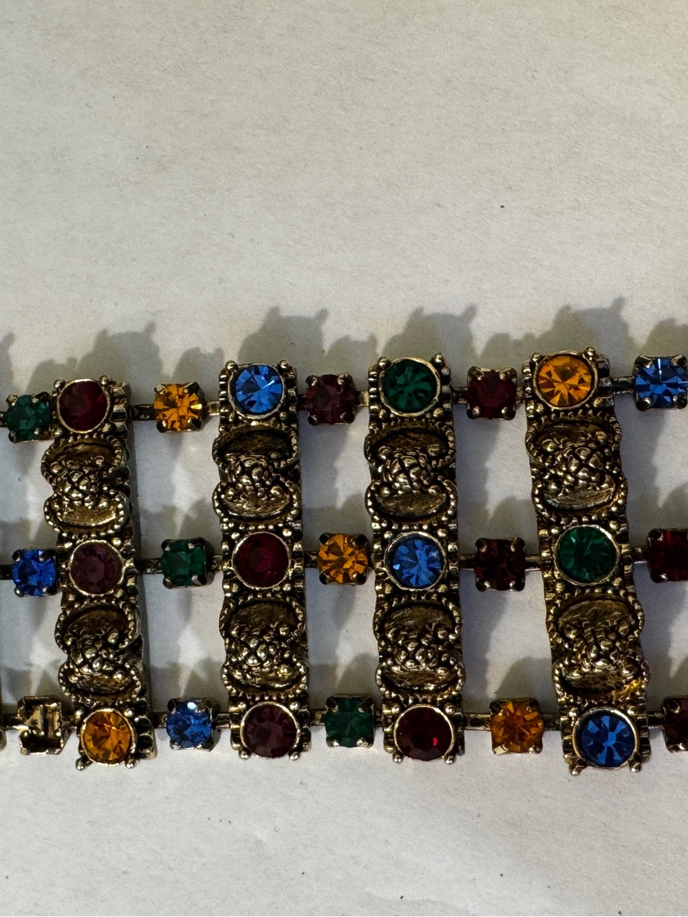 henri bendel Gold Multi-Gemstone Stretch Bracelet - Picture 2 of 5